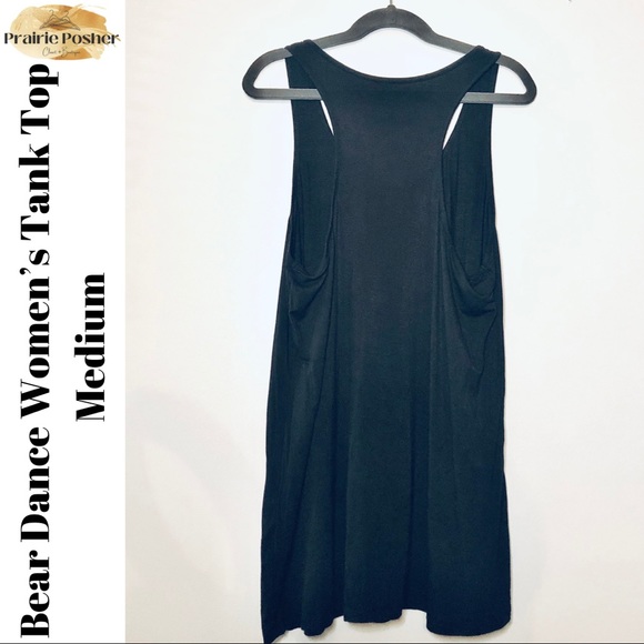 Bear Dance Racerback Tank, Women’s Medium, Black, NWOT, PrairieposherCA - Picture 2 of 2
